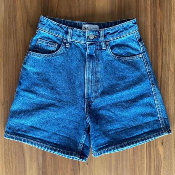 ZARA - Blue denim shorts - Picture 7 of 8